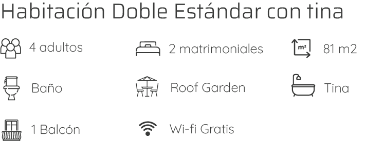 Habitación Doble Estándar con tina